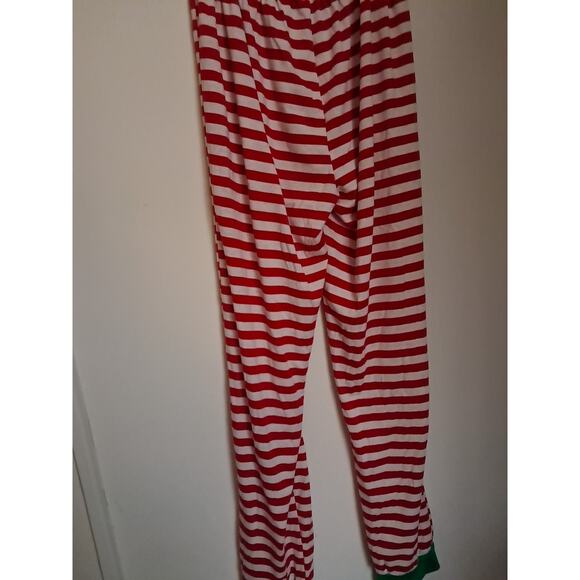 Unbranded Christmas Pajamas Unisex Size 2 XL Green Top Red/ White Bottoms - Picture 3 of 10